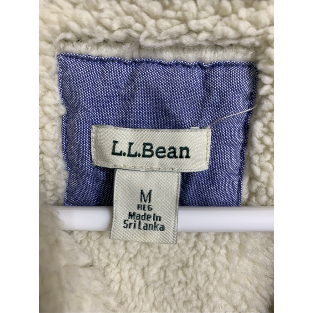 LL Bean Corduroy Flannel Lined Shirt Jacket Womens M Navy Blue barn chore - Picture 5 of 10